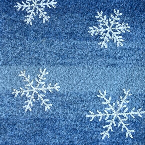 Vintage Woolrich Wool Embroidered Snowflake Sweater Vest Sz XL Blue Stripe - Picture 15 of 15